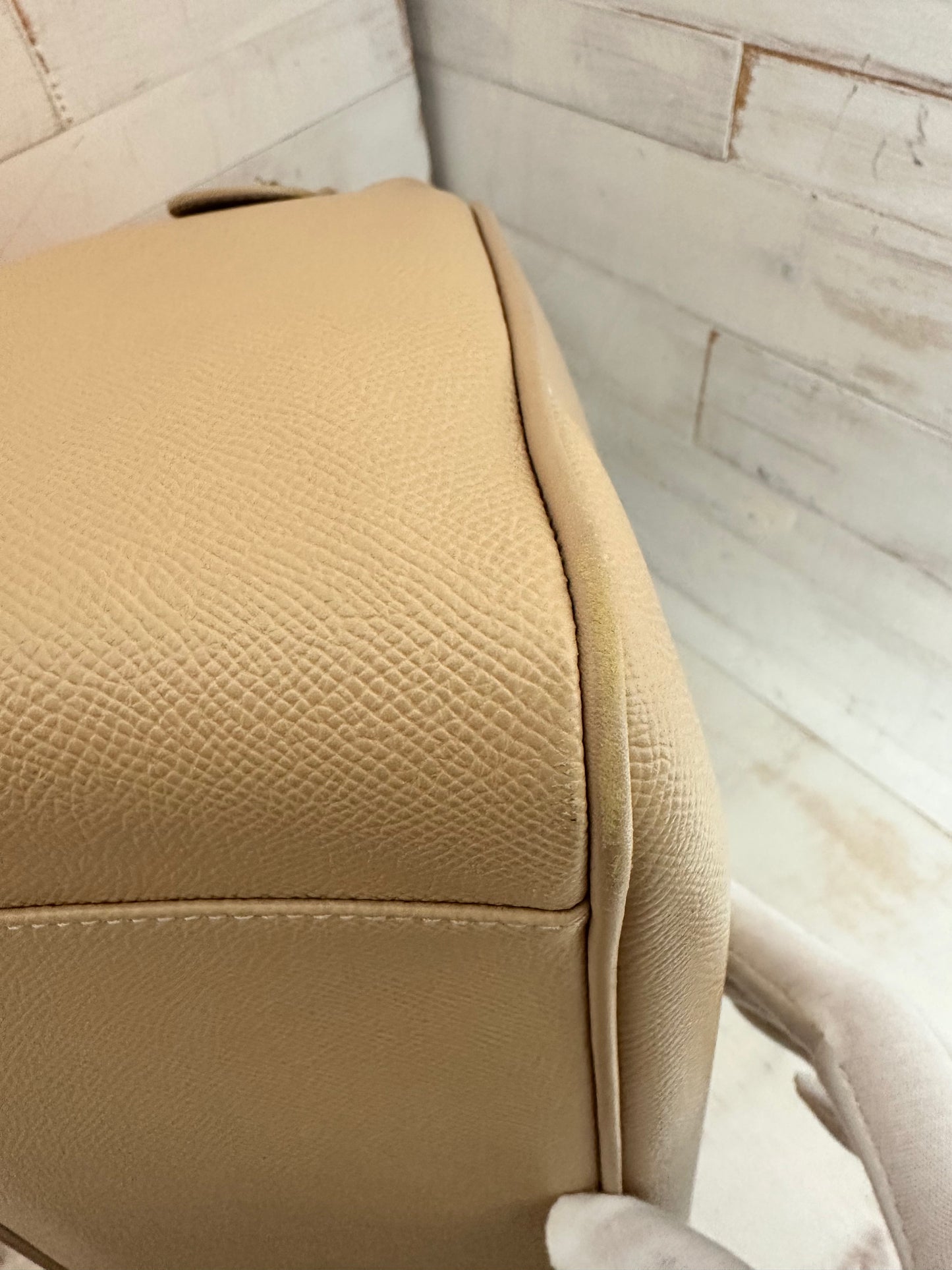 Bulgari Boston Shoulder Bag in Beige Leather
