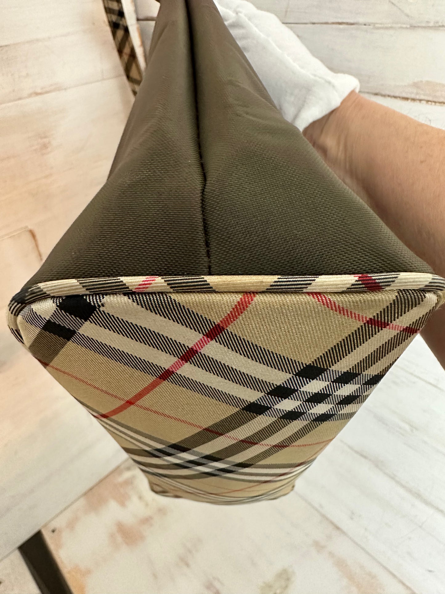 Burberry Blue Label Brown and House Check Tote Bag