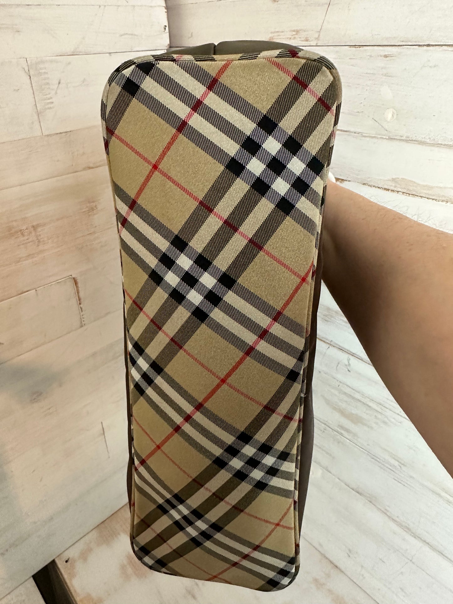 Burberry Blue Label Brown and House Check Tote Bag