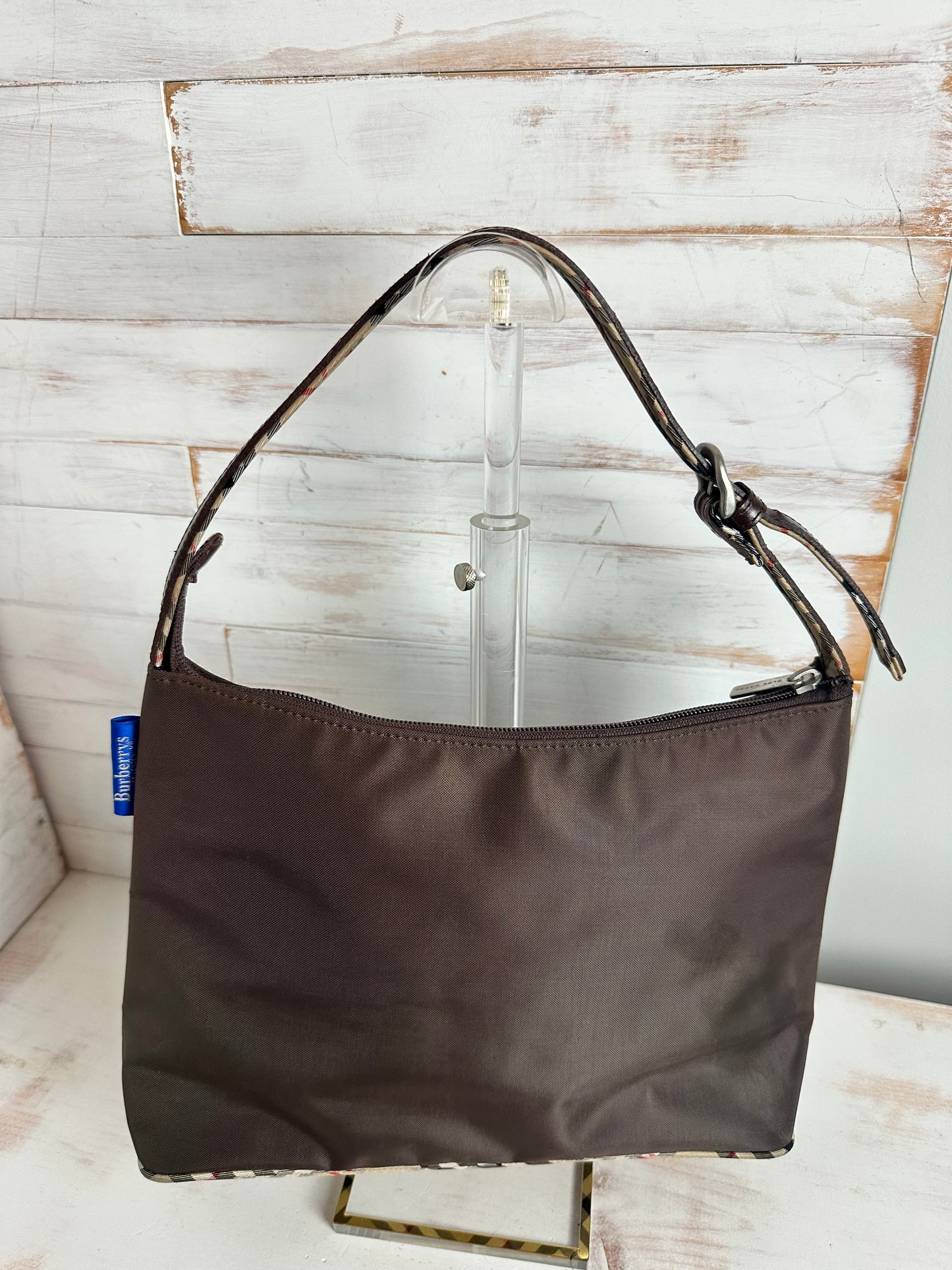 Burberry Blue Label Brown and House Check Tote Bag