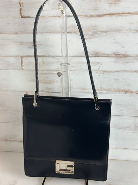 Gucci RARE Tom Ford Era Gucci G Lock Black Leather Handbag