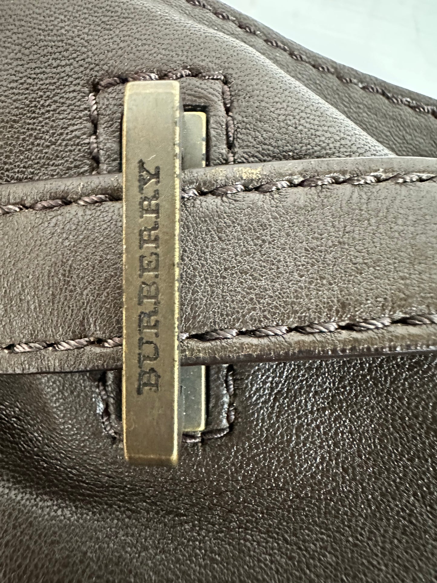 Burberry Dark Brown Quilted Lambskin Crossbody