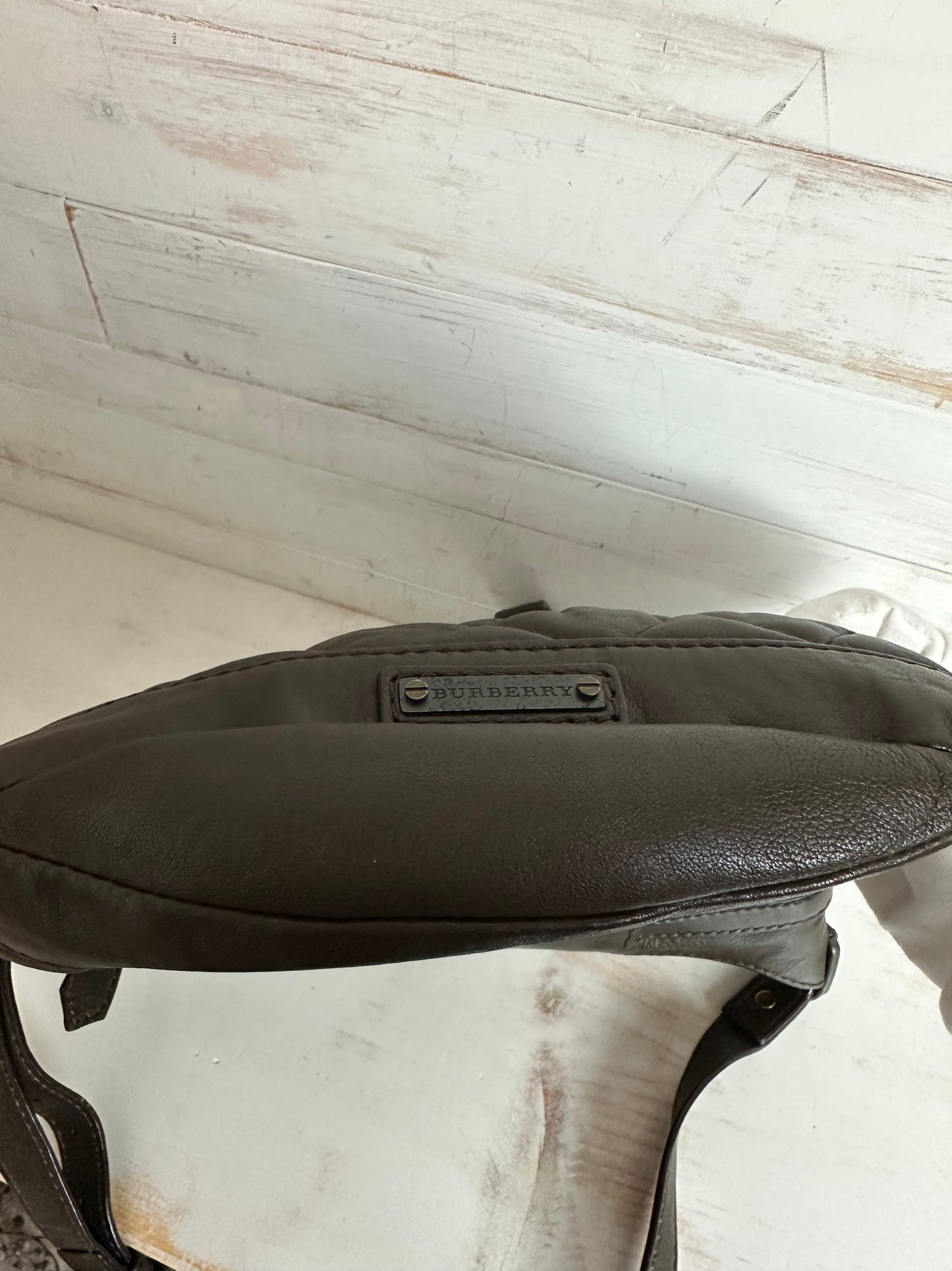 Burberry Dark Brown Quilted Lambskin Crossbody