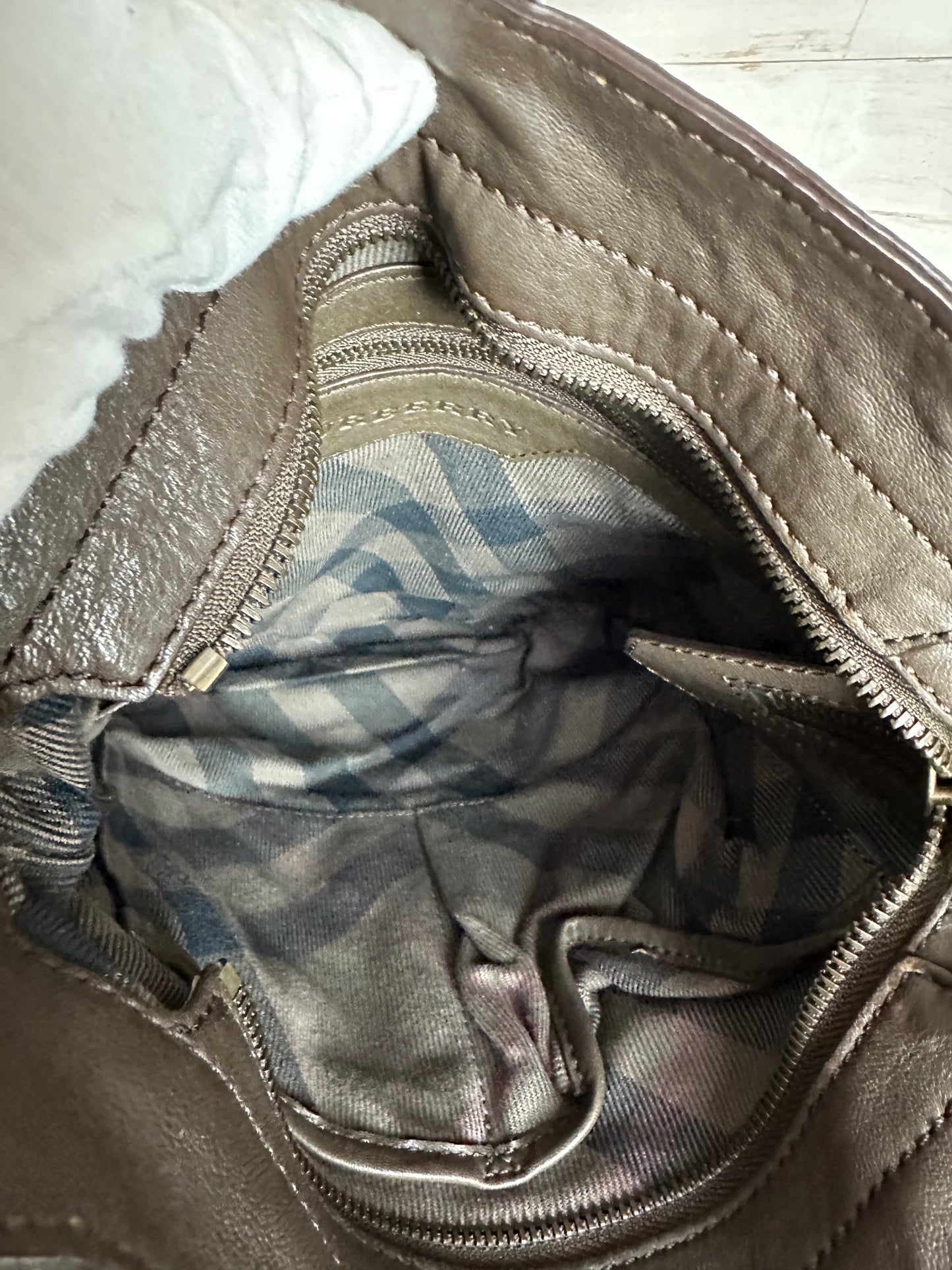 Burberry Dark Brown Quilted Lambskin Crossbody