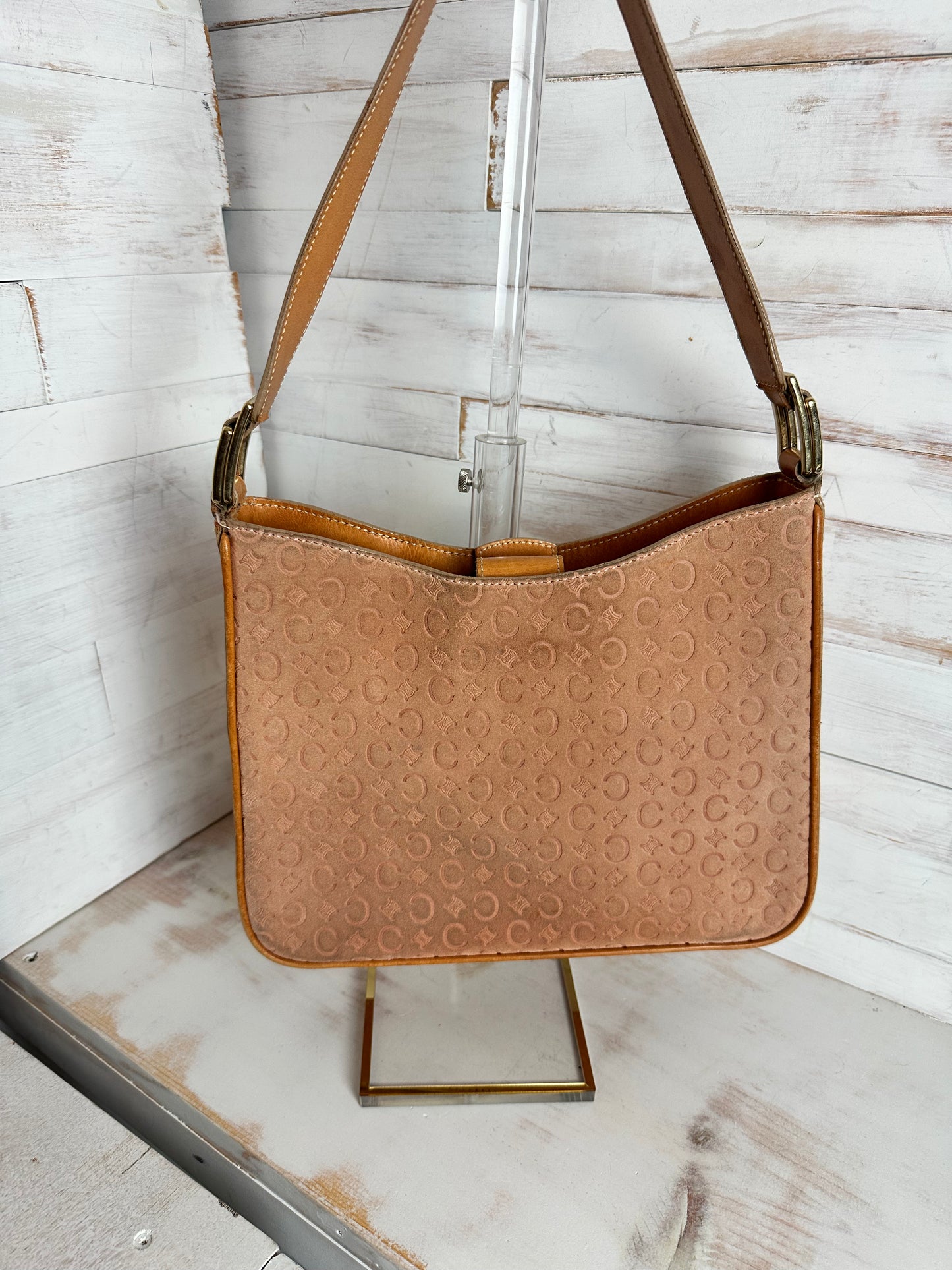 Celine Vintage Salmon Shoulder Bag