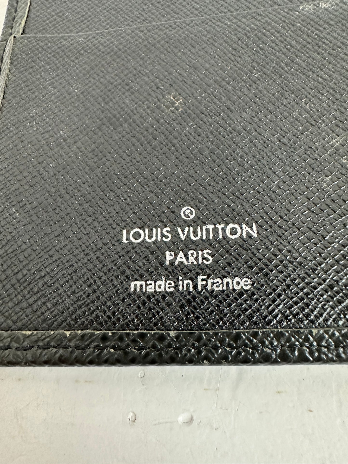 Louis Vuitton Tiaga Black Leather Card Holder/Checkbook