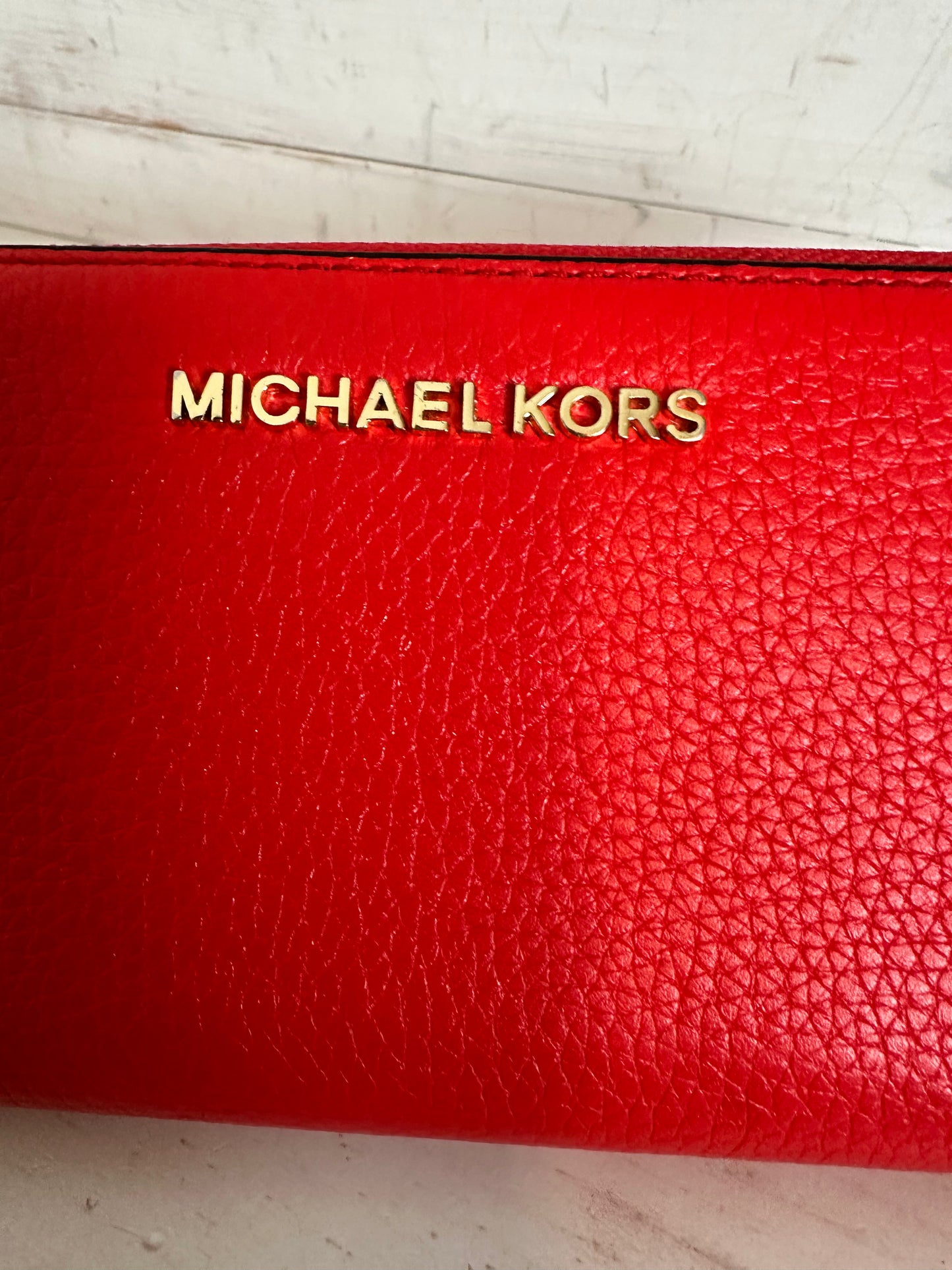 Michael Kors Bedford 3/4 Zip Wallet, Pebbled Wallet
