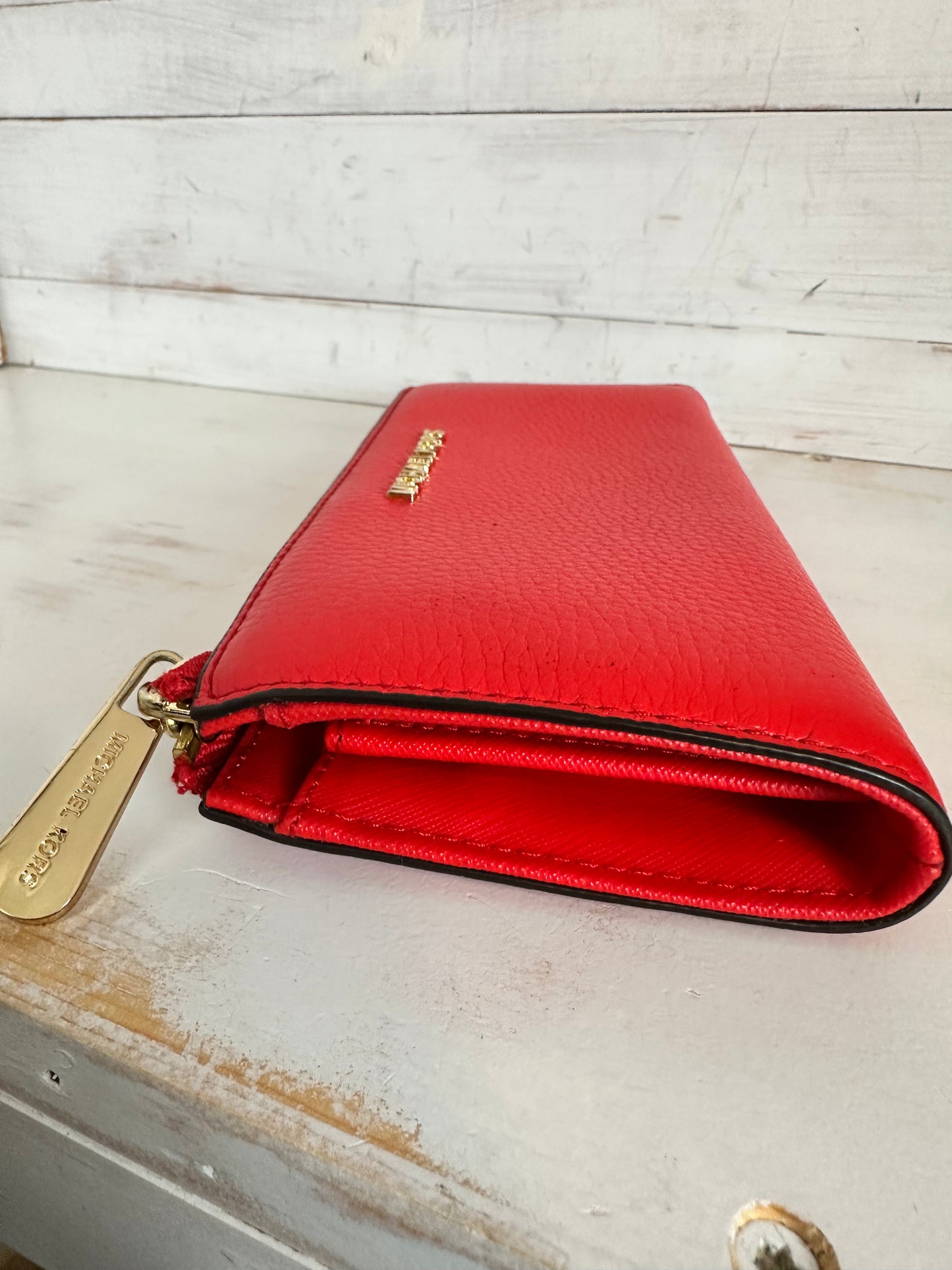 Michael Kors Bedford 3/4 Zip Wallet, Pebbled Wallet