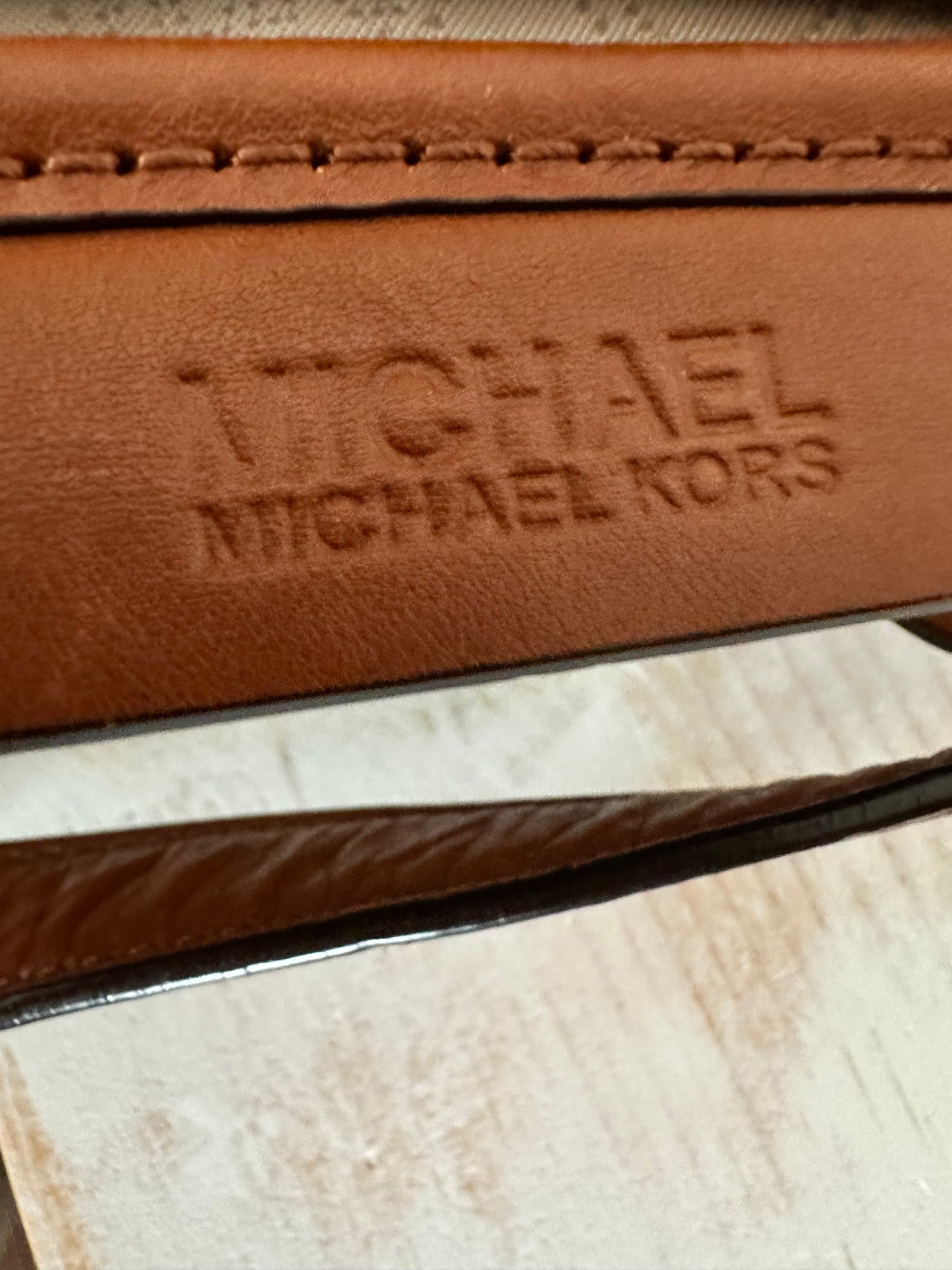 Michael Kors Serena Large Shoulder Bag in Signature Brown