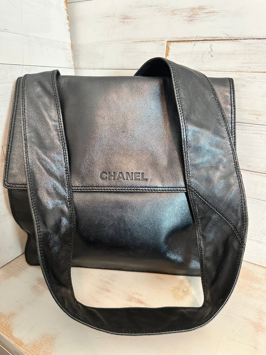 Chanel Lambskin Metallic Gray Messenger Bag 1997-1999
