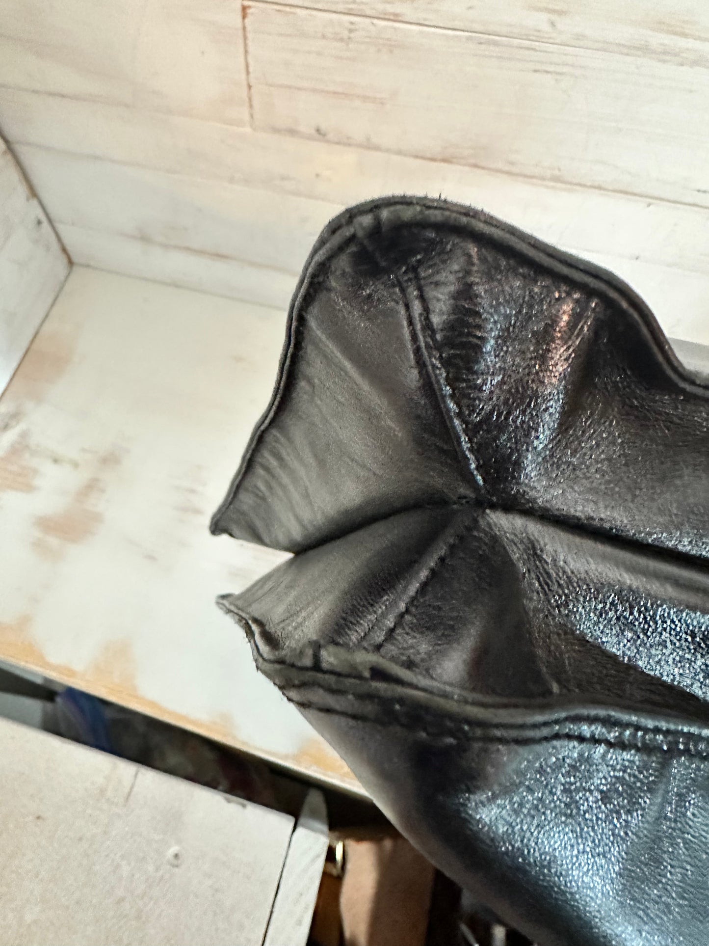 Chanel Lambskin Metallic Gray Messenger Bag 1997-1999