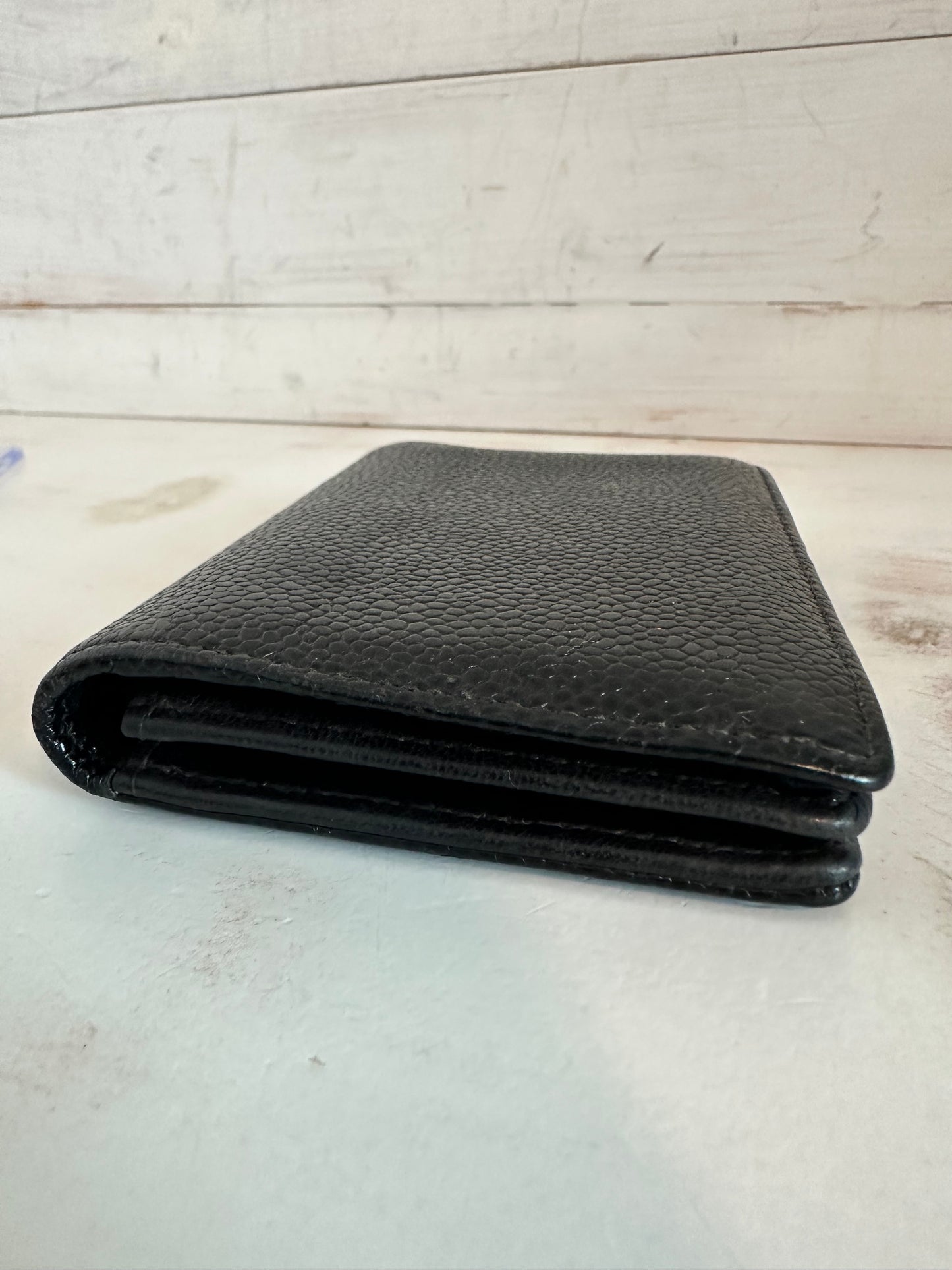 Chanel Black Caviar Leather Card Holder Vintage