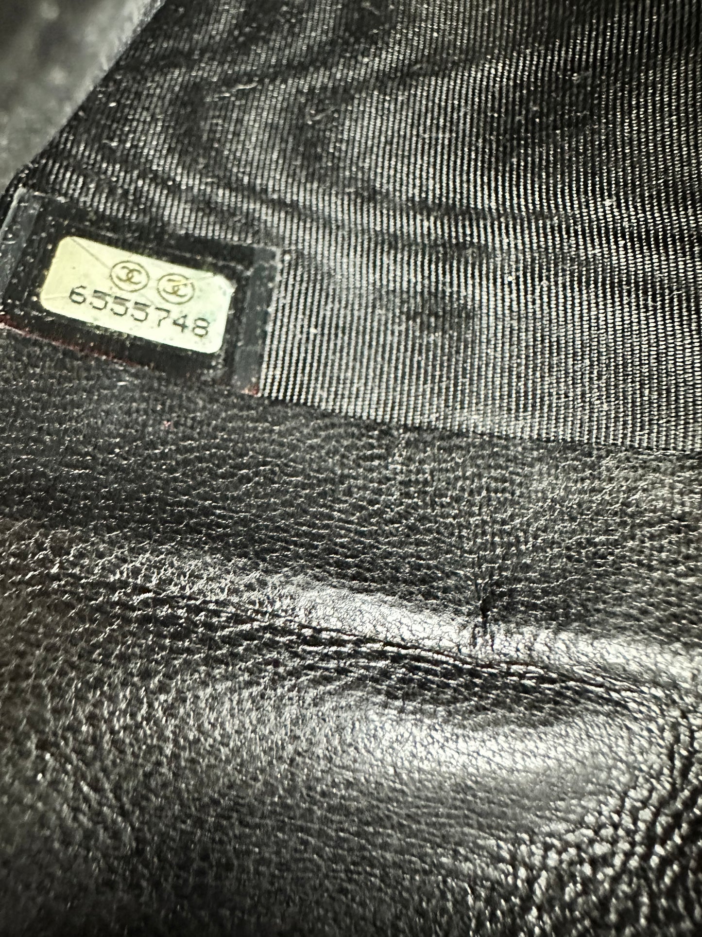 Chanel Black Caviar Leather Card Holder Vintage