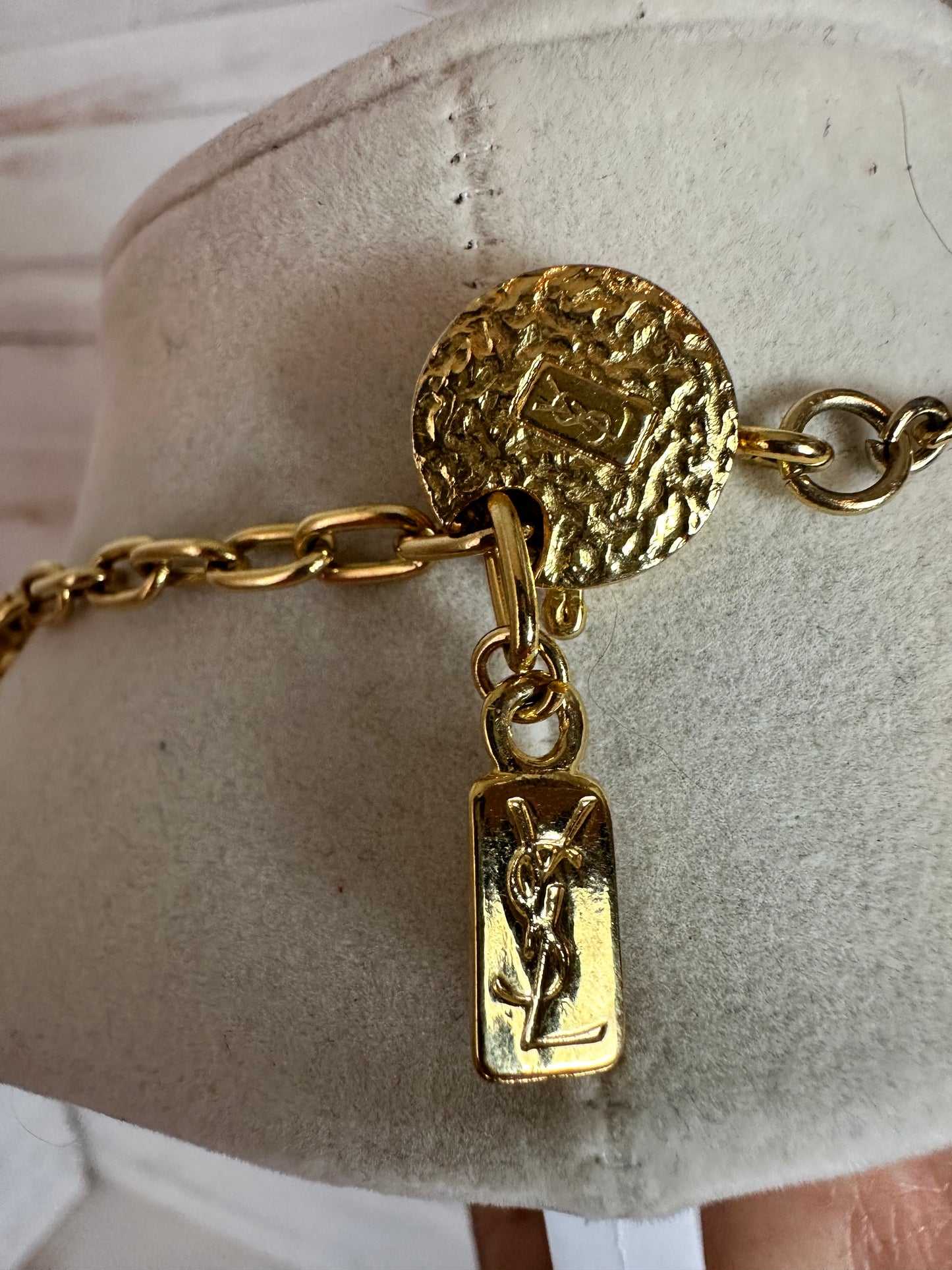 Yves Saint Laurent Vintage Art Deco Necklace/Choker with Rhinestones