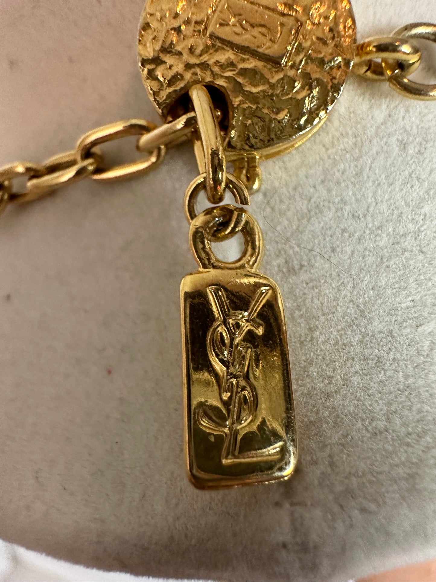 Yves Saint Laurent Vintage Art Deco Necklace/Choker with Rhinestones