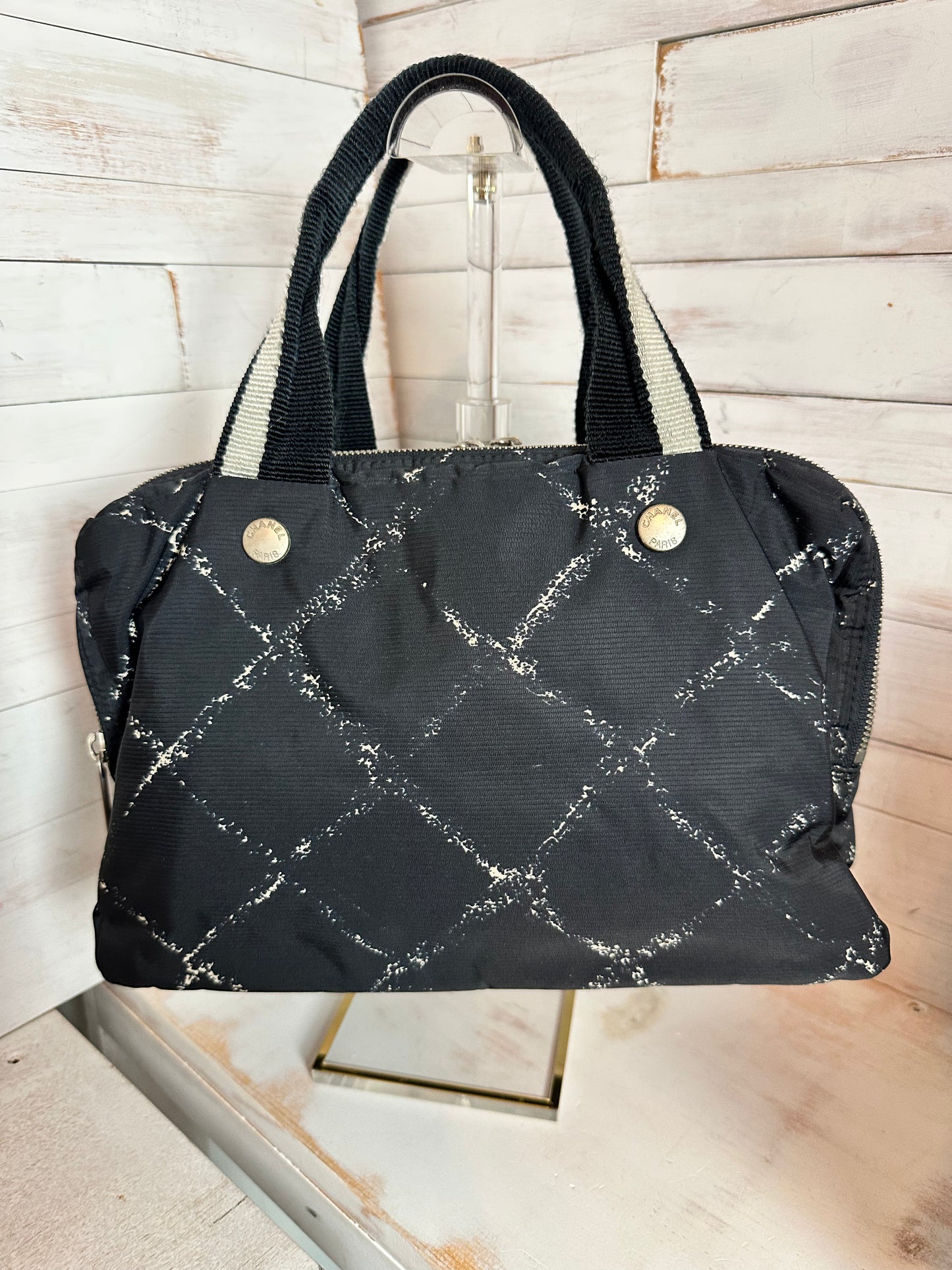 Chanel Black Nylon Travel Line Bag