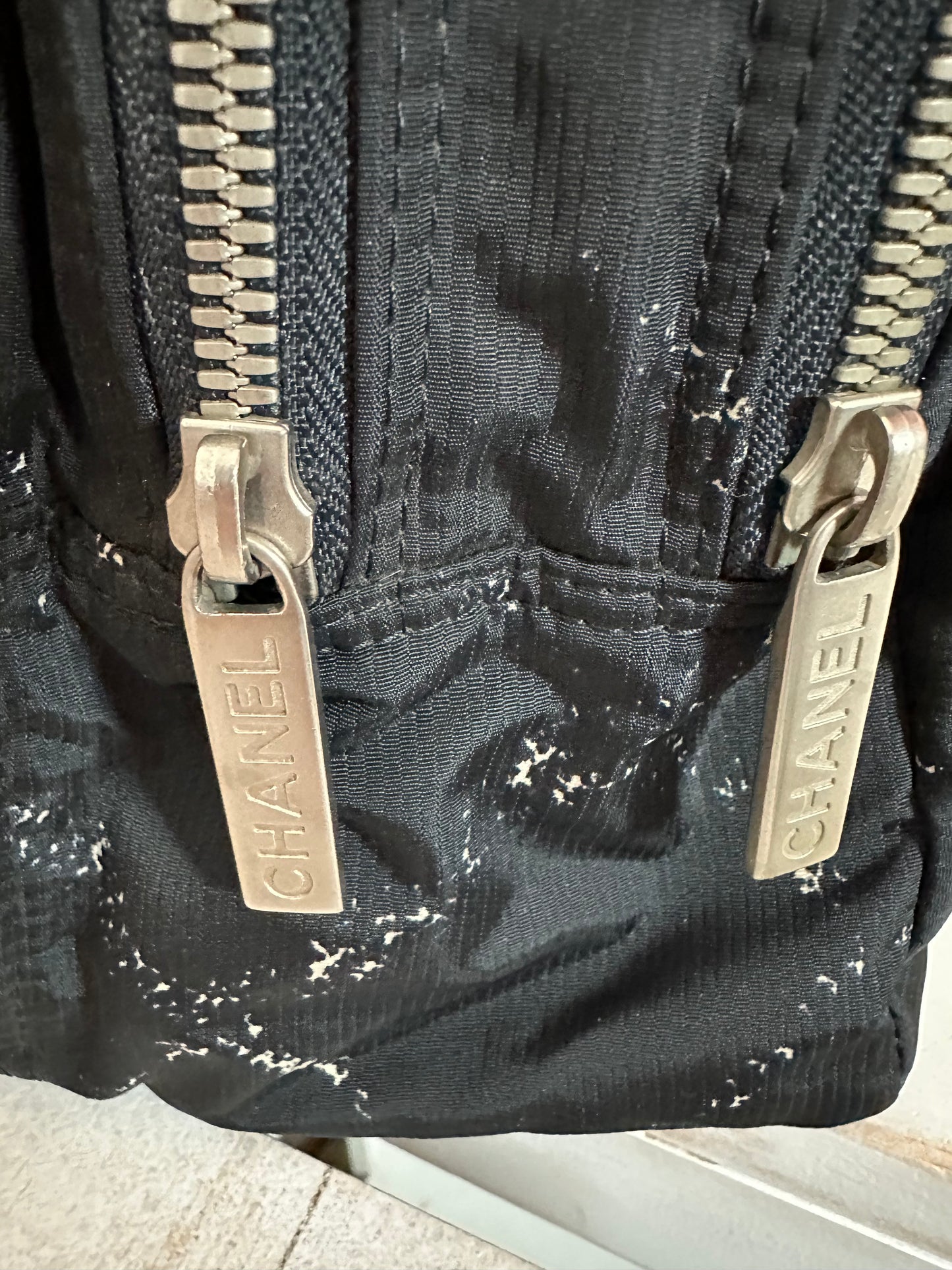 Chanel Black Nylon Travel Line Bag