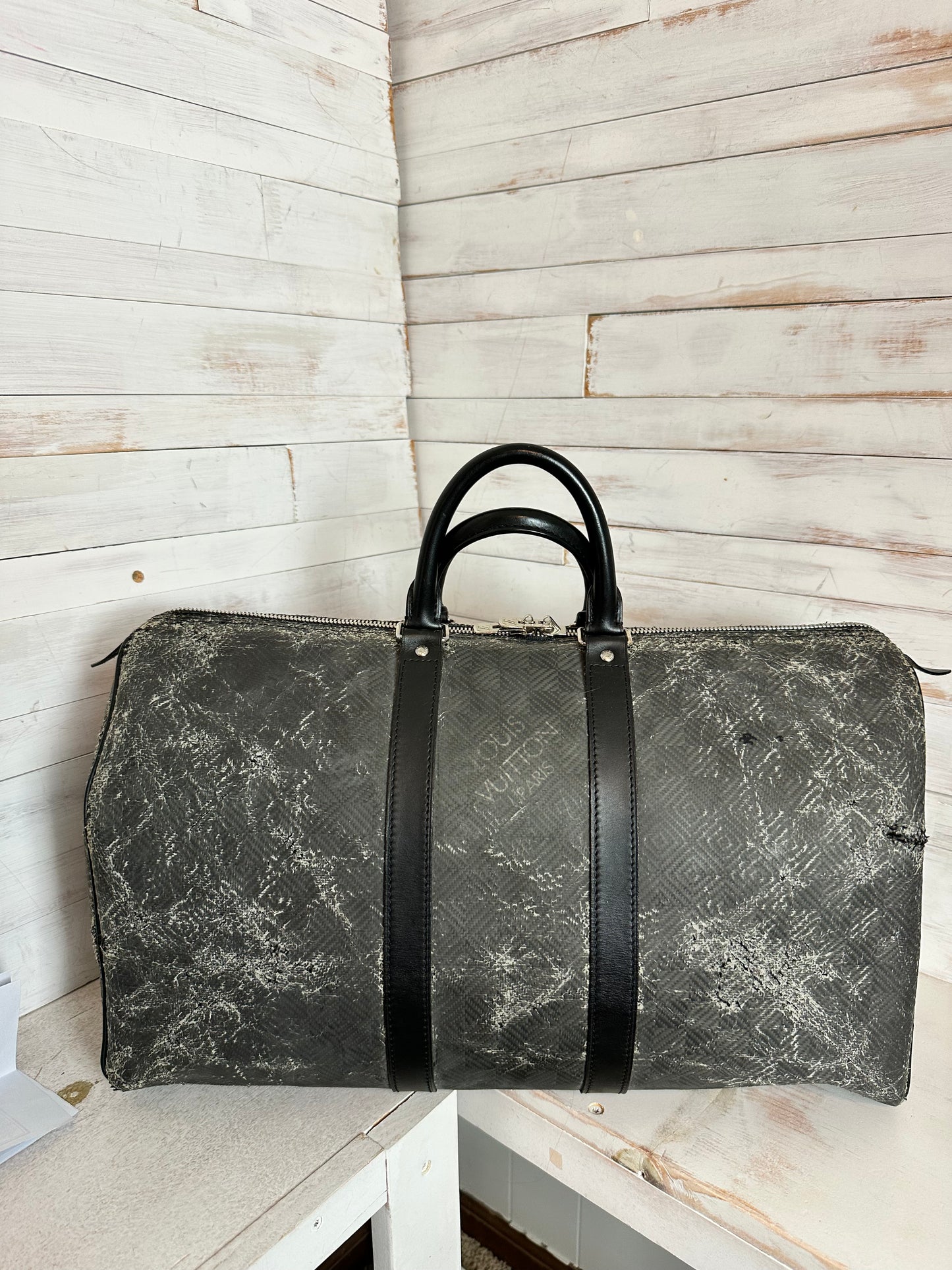Louis Vuitton Keepall Damier Carbon 45