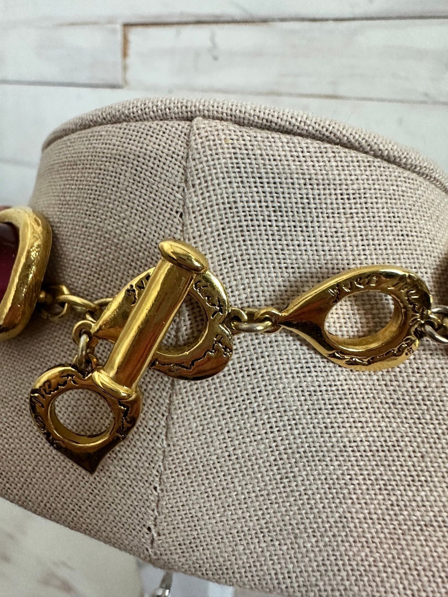 Rare YSL Plastron Necklace with Cabochons