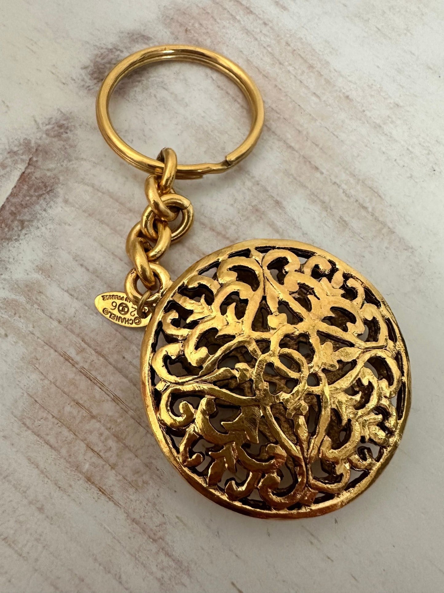 Vintage Chanel Baroque Style Keychain/Bag Charm