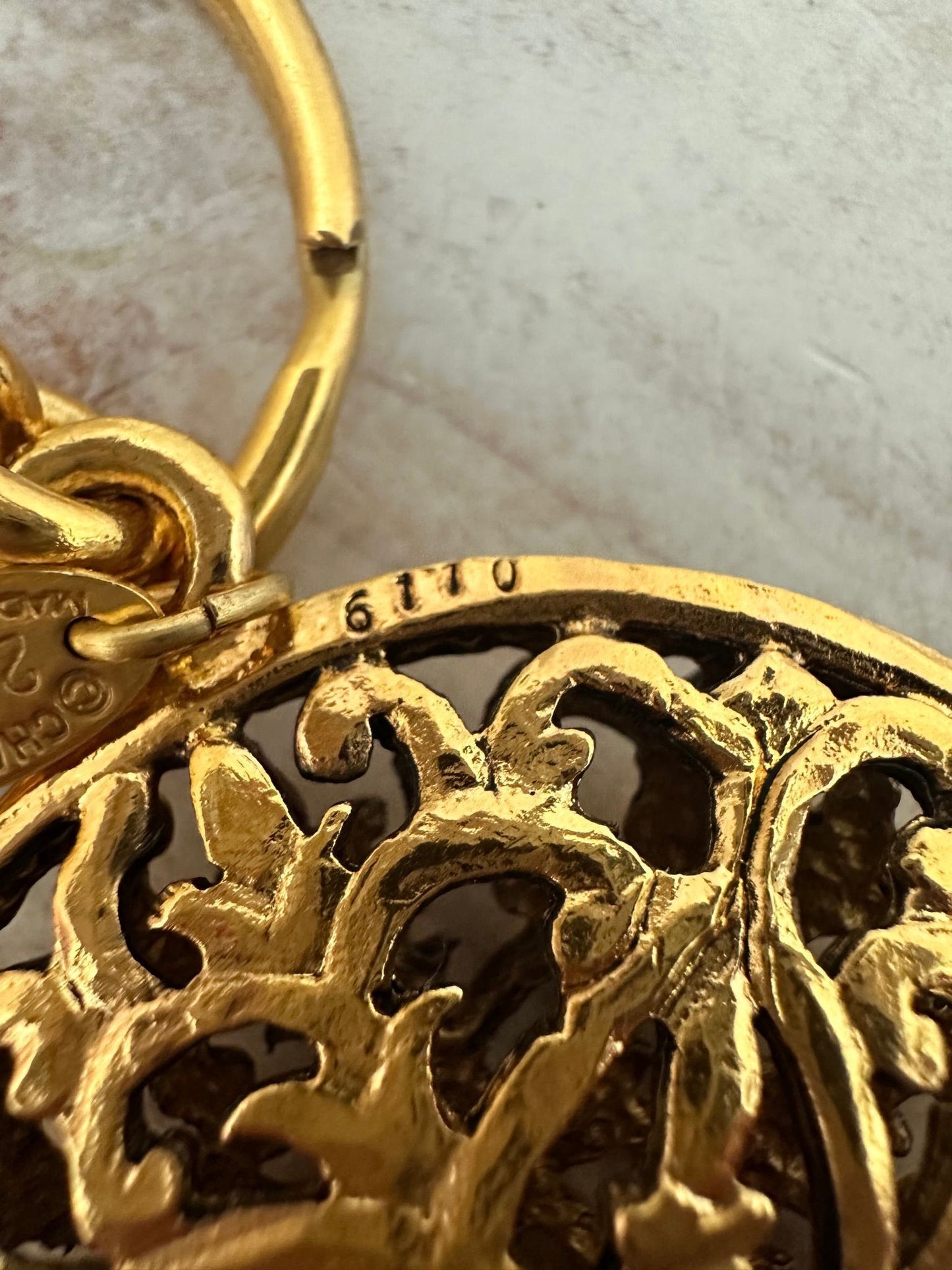 Vintage Chanel Baroque Style Keychain/Bag Charm